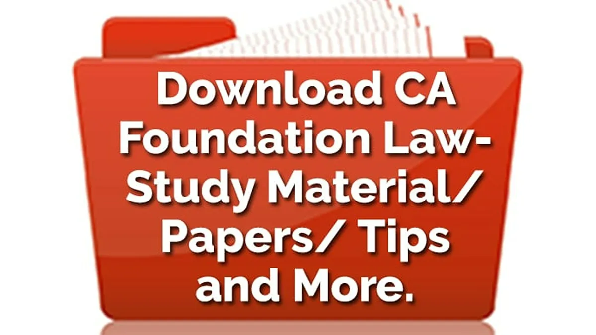 Ca Foundation Law Study Material Mtp Rtp Papers Weightage