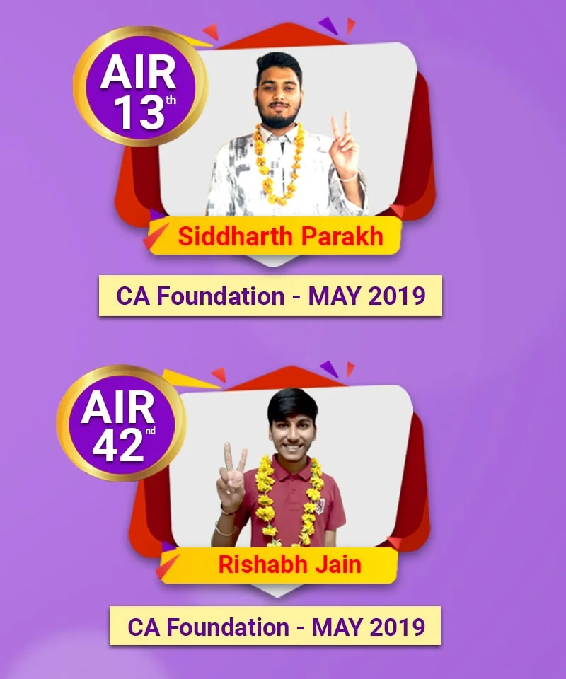 CA Foundation Rankers May 2019