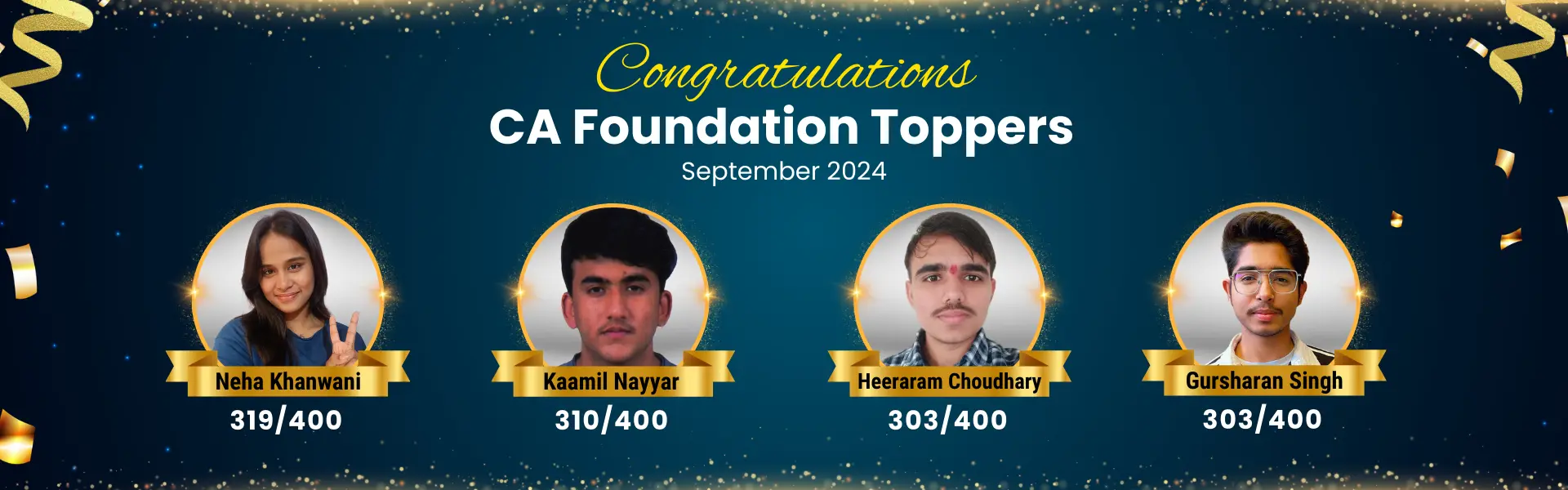 VSI CA Foundation Toppers September 2024