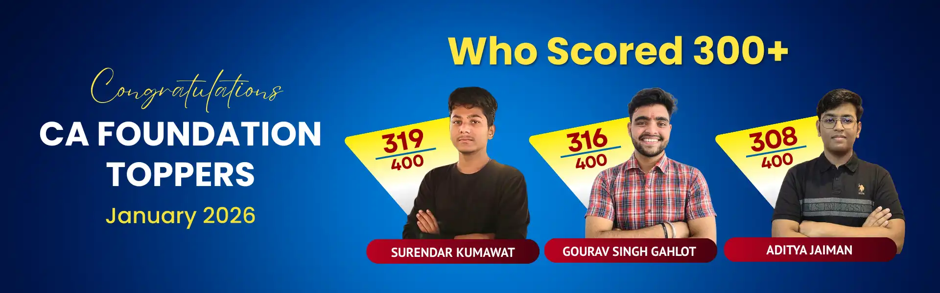 CA Foundation January 2026 Toppers