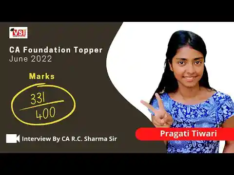 CA Foundation Topper Pragati Tiwari - Interview with Dr. CA R.C. Sharma Sir