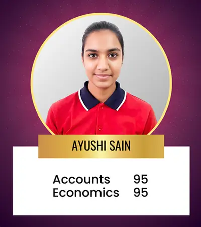 AYUSHI SAIN 12th Commerce Topper For Session 2023-24