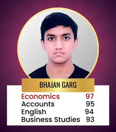 BHAJAN GARG 12th Commerce Topper For Session 2023-24