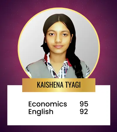 KAISHENA TYAGI 12th Commerce Topper For Session 2023-24