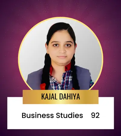 KAJAL DAHIYA 12th Commerce Topper For Session 2023-24