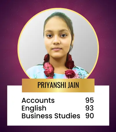 PRIYANSHI JAIN 12th Commerce Topper For Session 2023-24