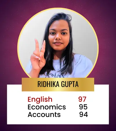 RIDHIKA GUPTA 12th Commerce Topper For Session 2023-24