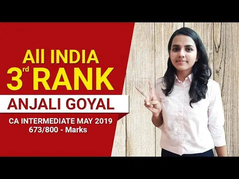 All India 3rd Rank in CA Intermediate May 2019 - Interview of Anjali Goyal