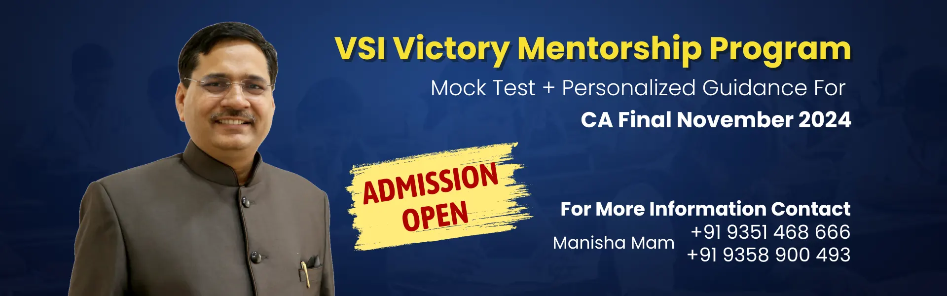 VSI Admission Open VVMP Program for May and Nov 2024 Exams