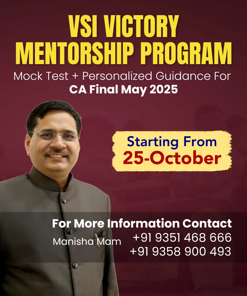 VSI VVMP Program for CA Final May 2025 Exams