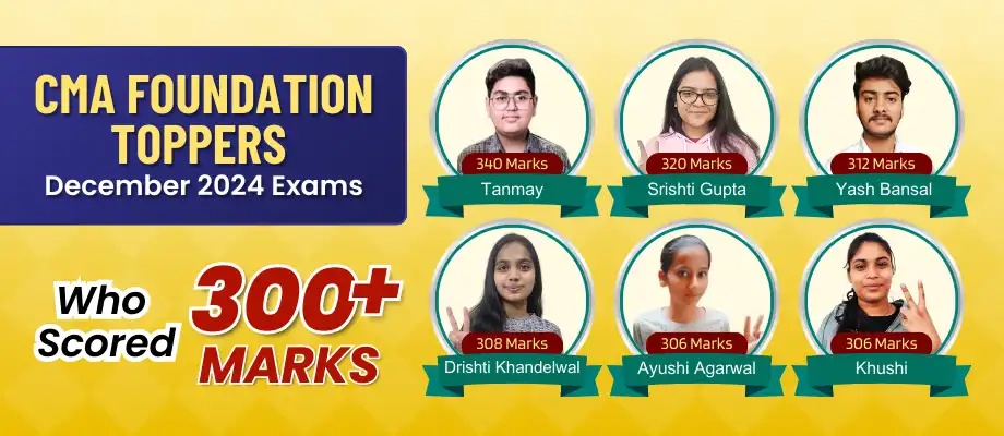 VSI CMA Foundation Toppers December 2024 Exams